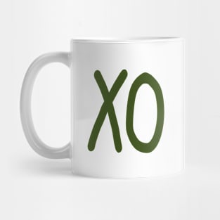 Kiss and hug XO Forest green Mug